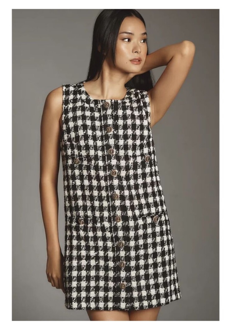 Reformation Tropez Tweed Shift Dress Size 10